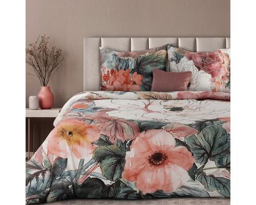 Luxusné obliečky na posteľ z bavlneného mako saténu - Chloe, prikrývka 140 x 200 cm + vankúš 70 x 90 cm